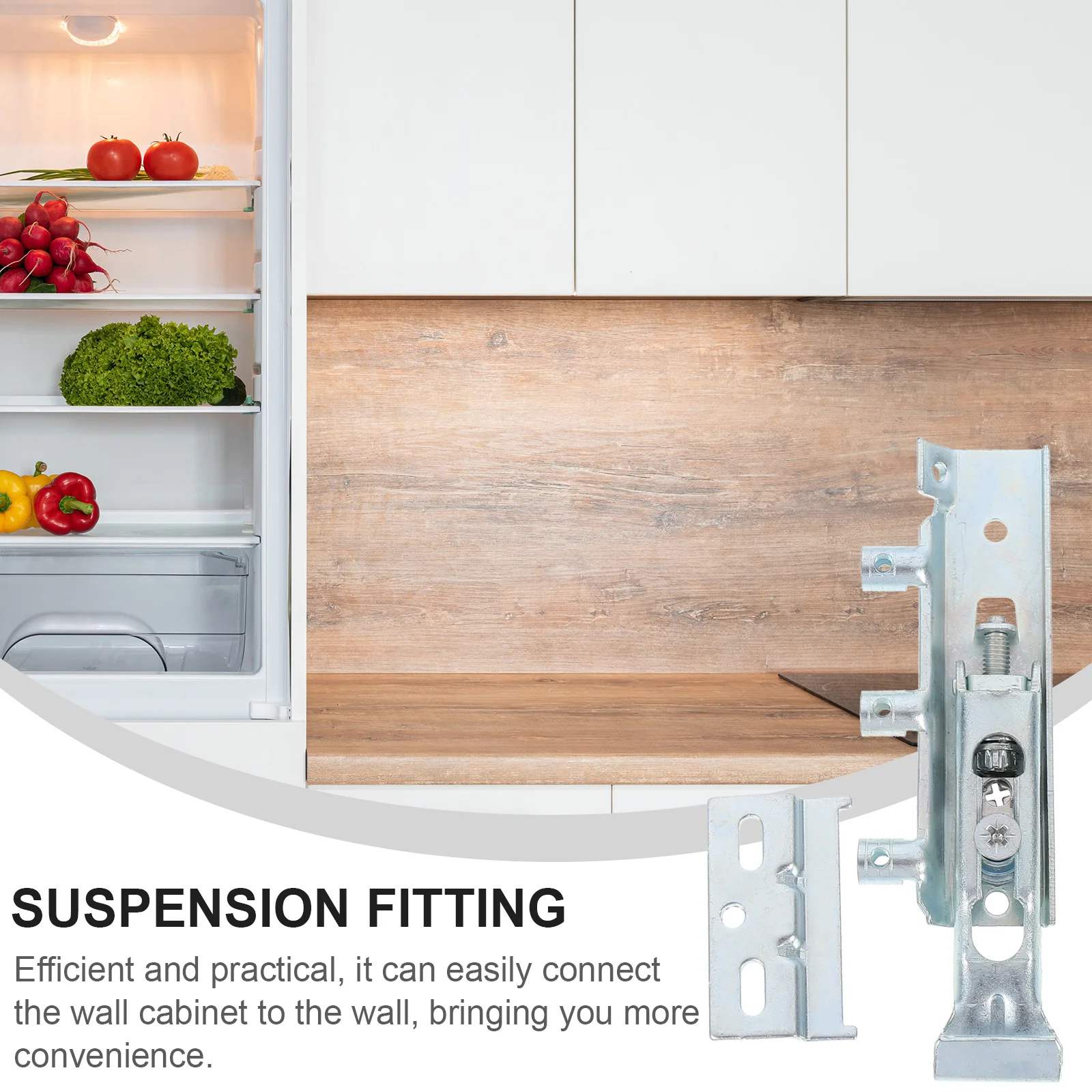

Invisible Hanging Code 2PCS Metal Cabinet Hanger Steel Suspension Fitting Wall Mount Bracket Adjustable Height Sturdy Cold