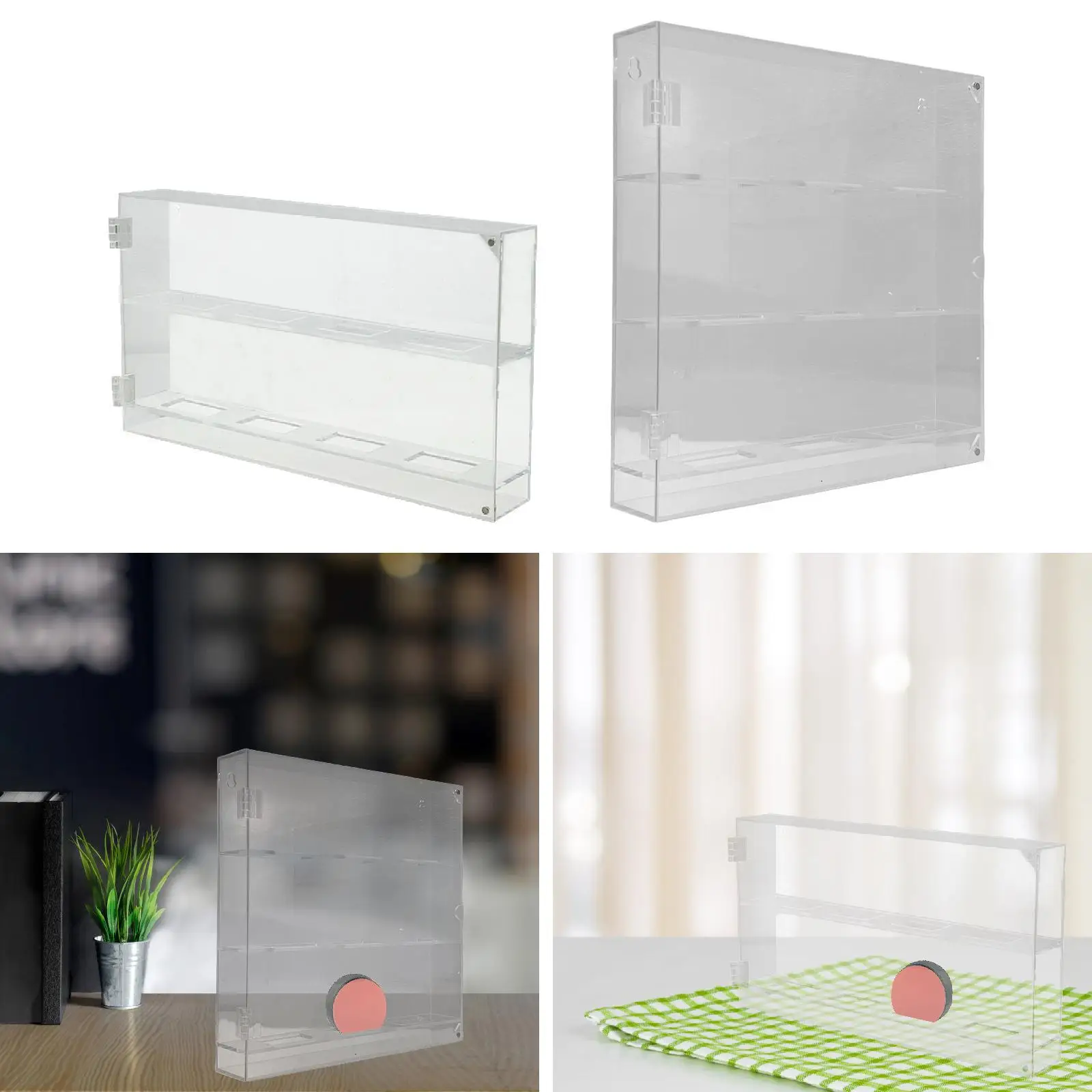 Acrylic Hockey Puck Display Case Wall Mounted Organizer Clear Storage Box for Office Sports Room Decor