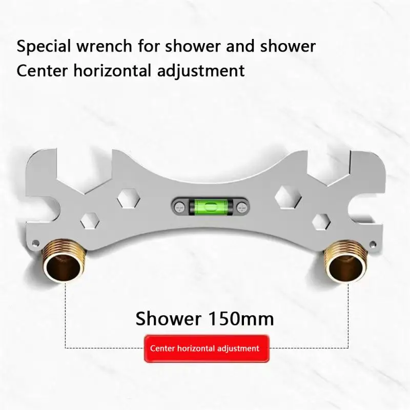 Llave duradera multifuncional de acero inoxidable, herramienta de reparación ligera, llave Horizontal, herramienta de nivel hexagonal