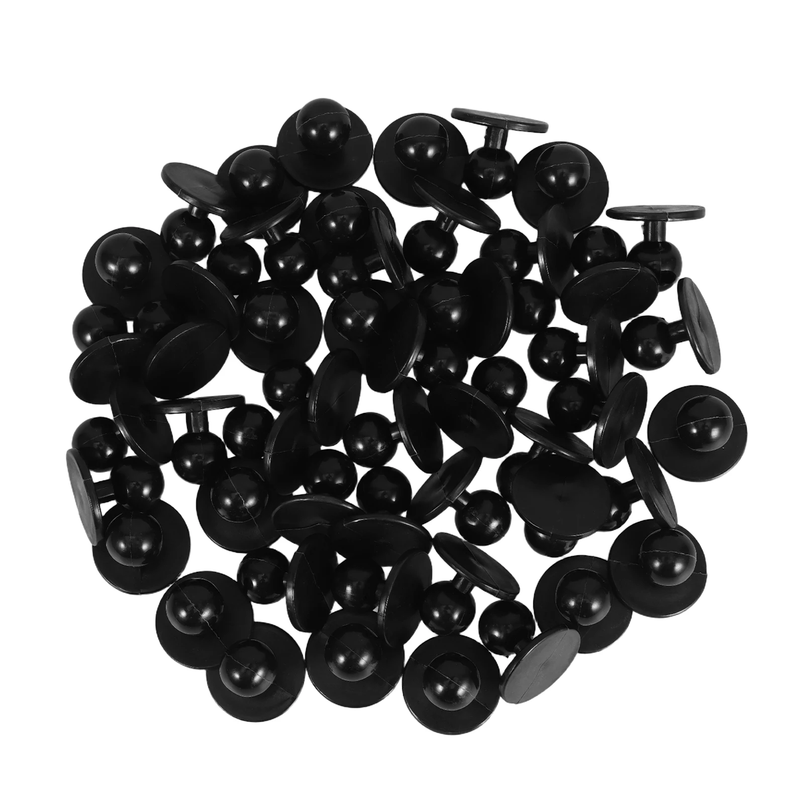 

50Pcs Chef Coat Stud Buttons Chess Style Durable Plastic Movable Round Buttons for Kitchen Chef Uniforms Chef's Button