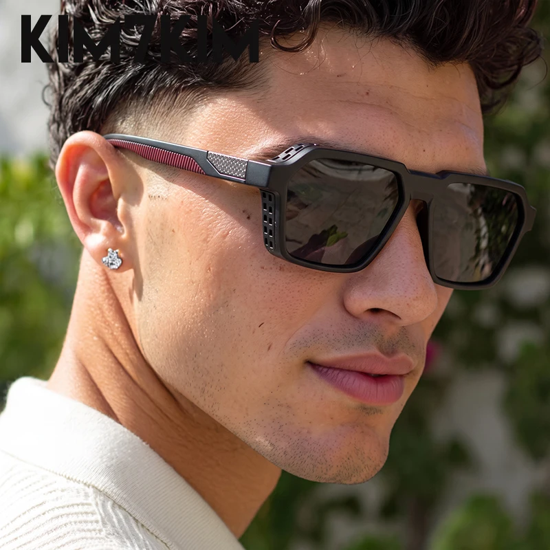 Polarized Steampunk Square Sunglasses Men 2026 Luxury Designer Classic Driving Sun Glasses Male Windproof Cycling UV400 Eyewear