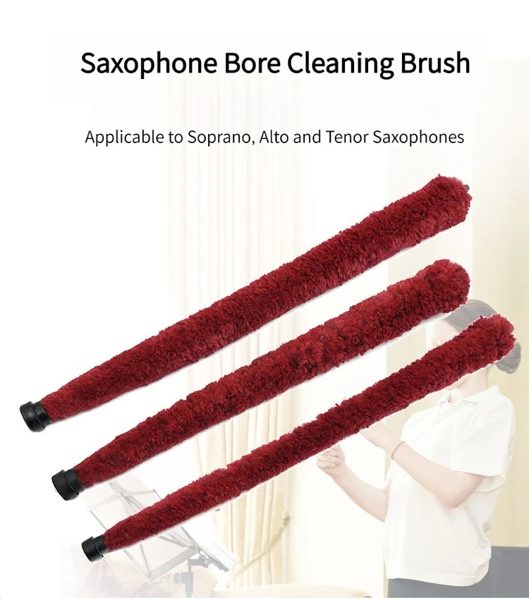 Saxophone Bore Cleaning Brush Applicable to Soprano, Alto and Tenor Saxophones