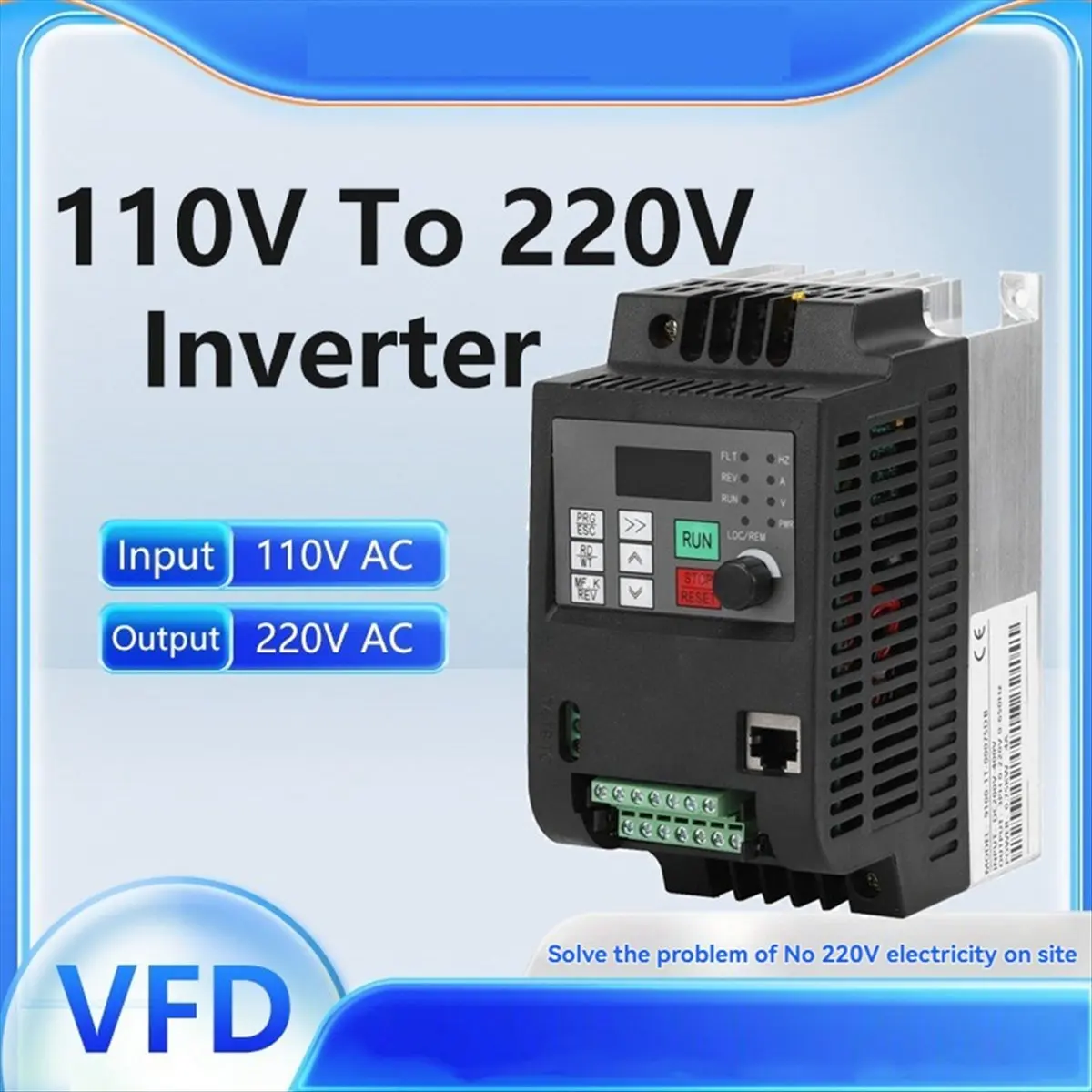 AC1873★♠◐110V to 220V 0.75KW Frequency Converter VFD Motor Variable Speed Power Controller Single Phase Input Three Phase Output