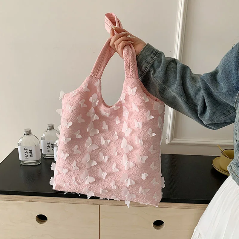 Bolso sencillo de encaje bordado para mujer, bolsa de mano versátil, estilo occidental, nuevo, 2024