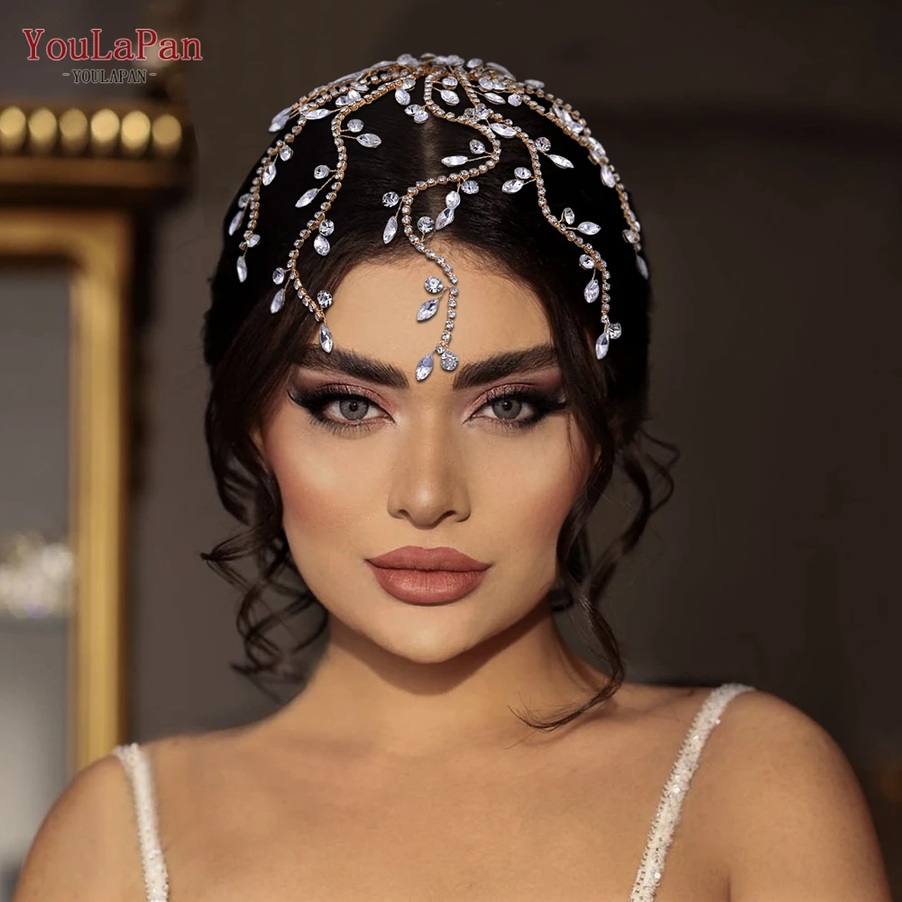 YouLaPan-مشابك شعر للعروس للنساء ، إكسسوارات شعر للزفاف ، غطاء رأس للأميرة ، أغطية رأس للعرائس ، حلي شعر للحفلات ، HP481