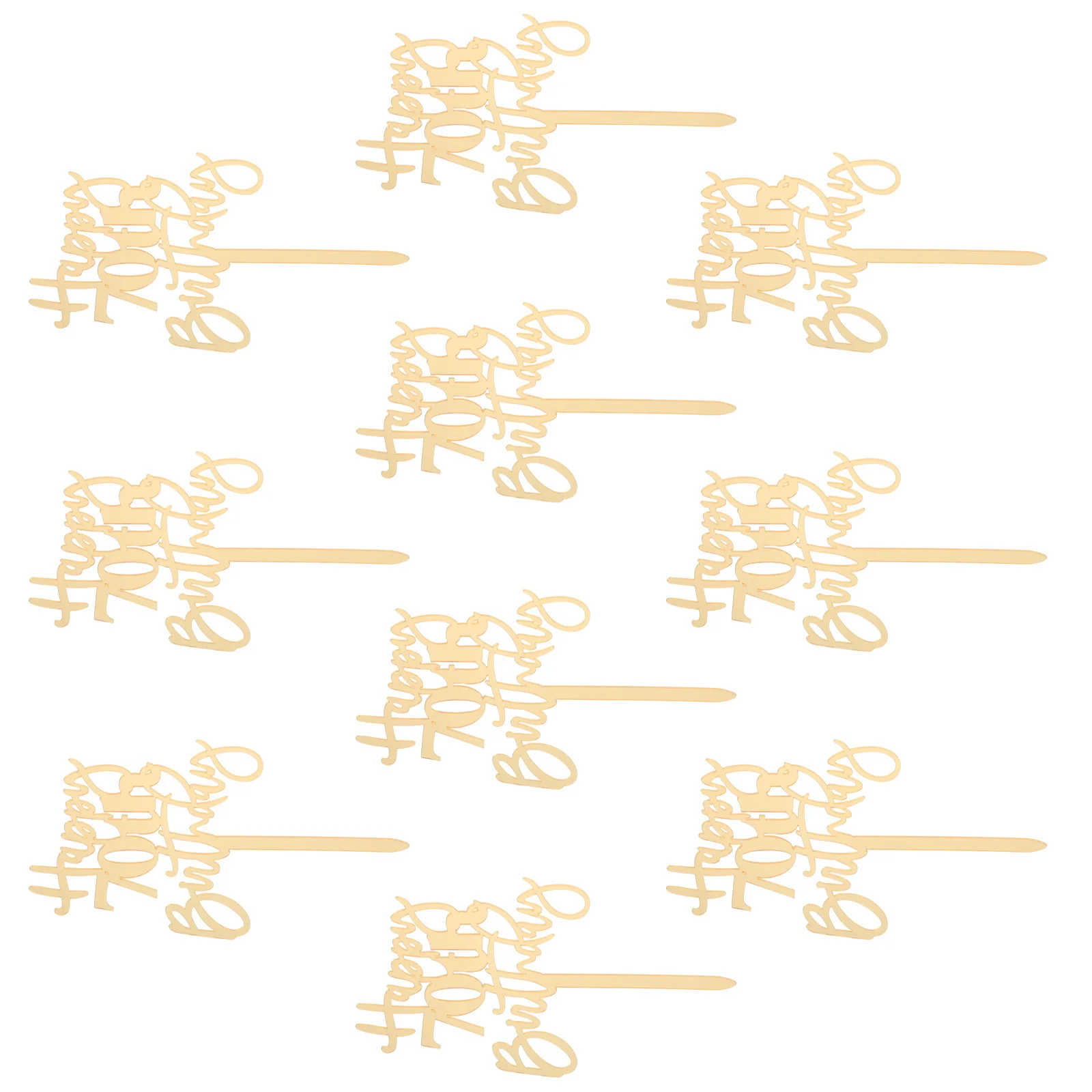 

10Pcs Happy 70Th Birthday Cake Toppers Reusable Sturdy Material for Elegant Party Decorations Happy 70Th Birthday Cake Toppers