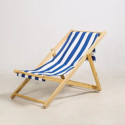 China Modern beach Chair Chair durable Outdoor Pool Sun wood Foldable Folding Sling Adult Beach Deckchairs