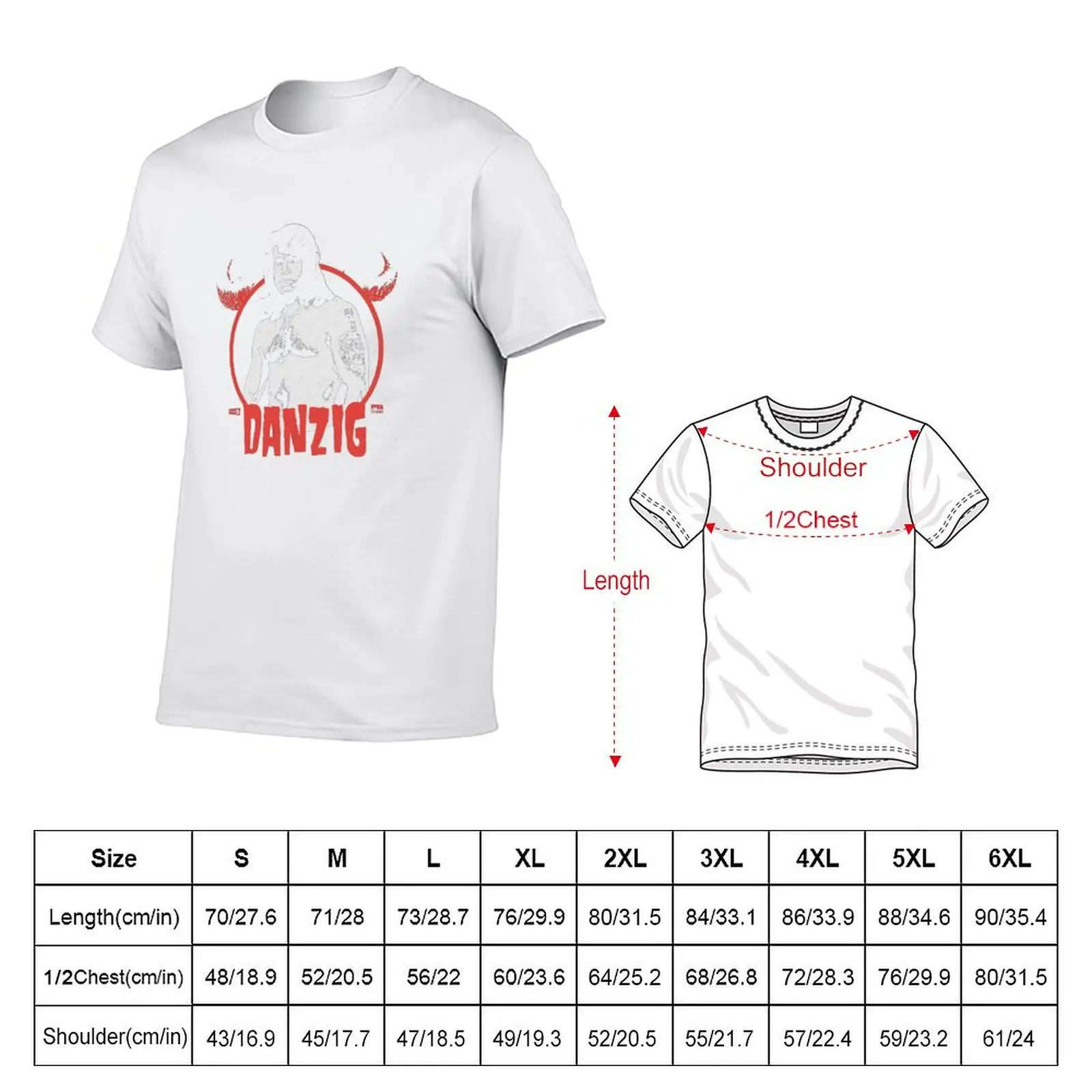 Danzig Glenn Danzig Illustrations Graphic T-Shirt Basic Regular Fit Casual T-Shirt