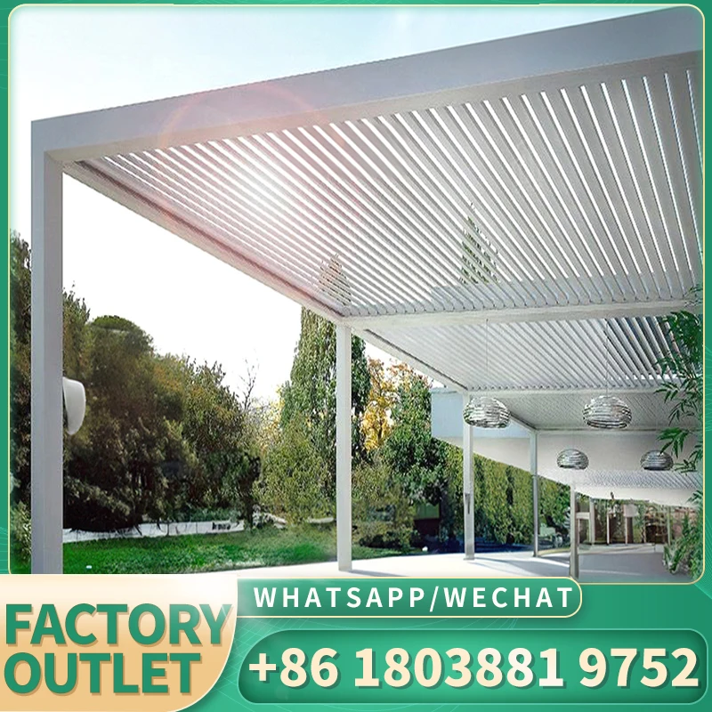 

Adjustable louver roof pergola waterproof outdoor electric aluminium garden pergole pergula pargola 3x3 3x4 4x4 4x6