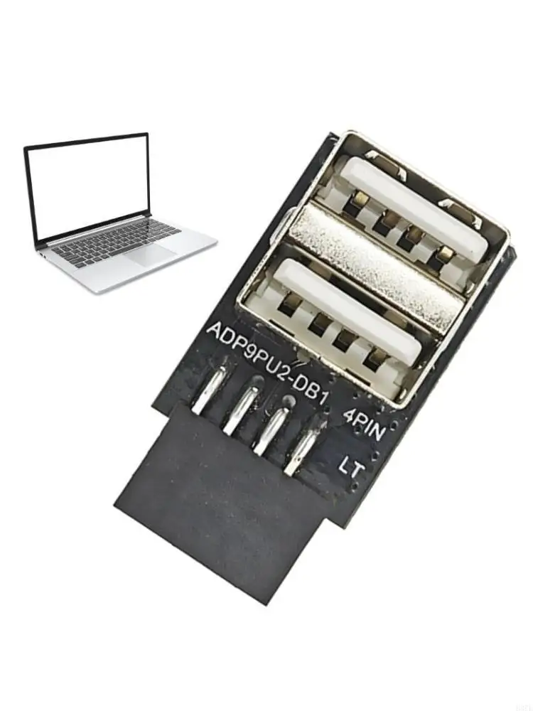 Transfer Data Kecepatan Tinggi 9 Pin ke USB 2.0 Soket Panel Depan Wanita ke 9pin Mainboard Header Extension Adapter Untuk PC