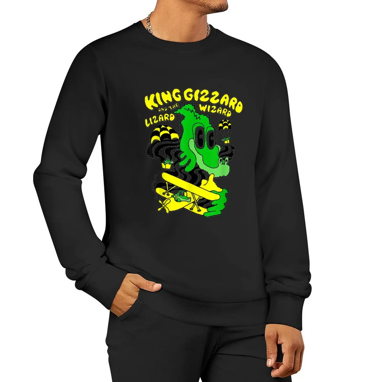 

King Funny Gizzard The Lizard Gift Wizard Pullover Hoodie male clothes men's clothes sweatshirt for men