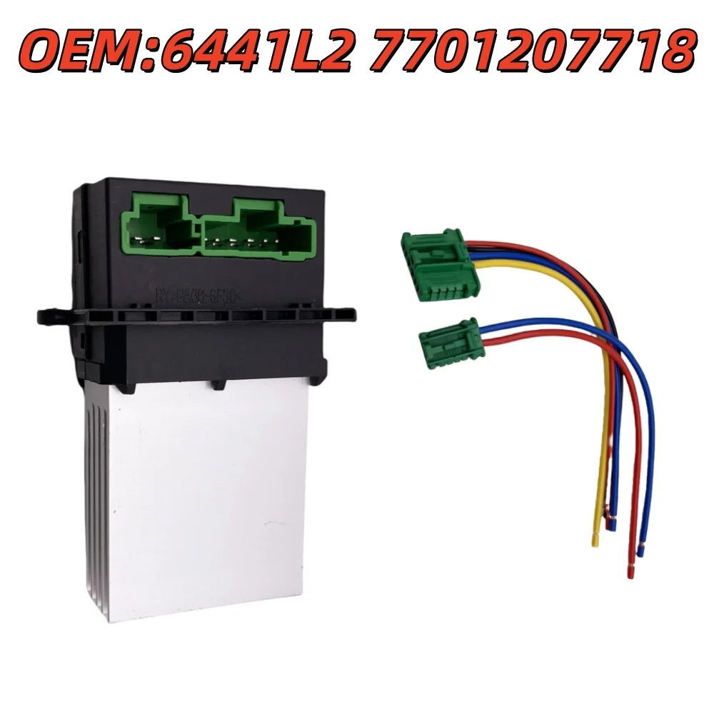 

6441L2 Новый резистор вентилятора отопителя и соединительный провод для Citroen Peugeot 107 207 Renault 7701207718 6441.L2