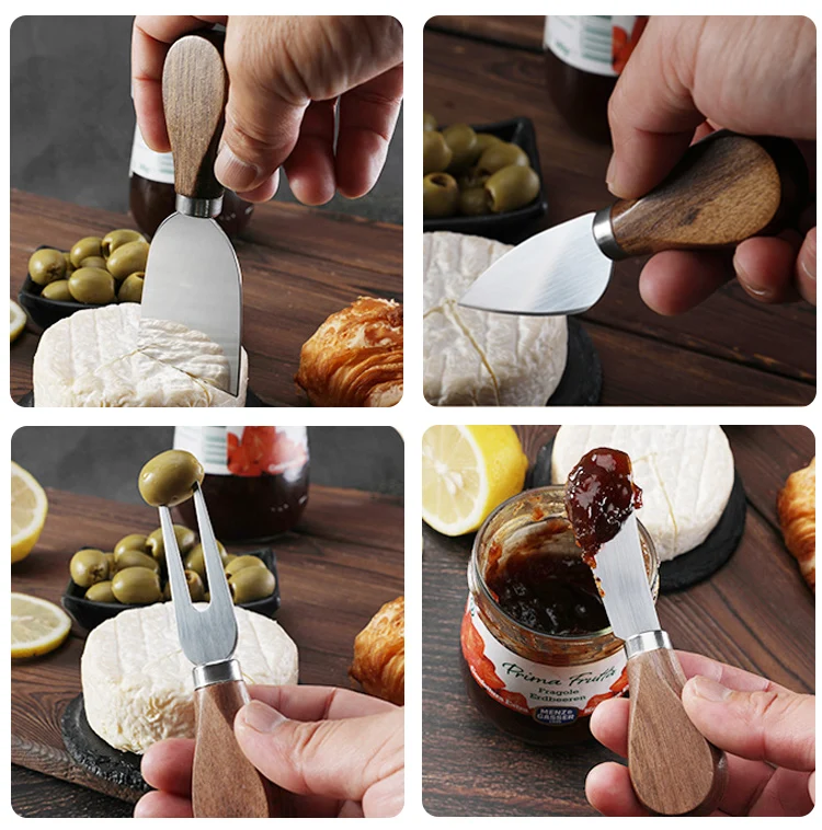 Stainless Steel Cheese Slicer Cheese Cutter and Cutting Board Replacement Wires for Block Cheese Butter Fruit Knife Fork Tools - Image 6