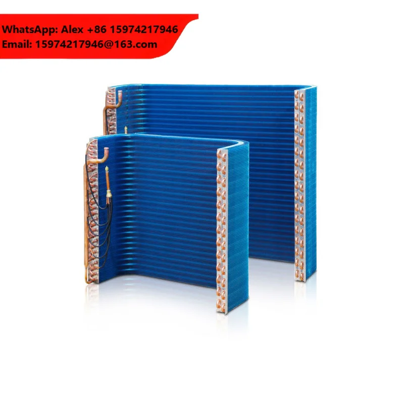 Customized Automatic Copper Tube Aluminum Fin Steam Condenser Air Water Heat Exchanger Cooling Equipment For Commercial Use
