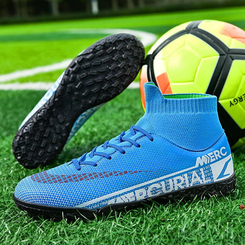 New Men Women Soccer Shoes Outdoor Non-Slip Football Boots Breathable Kids Boys Ultralight TrainingProfessional Turf Indoor