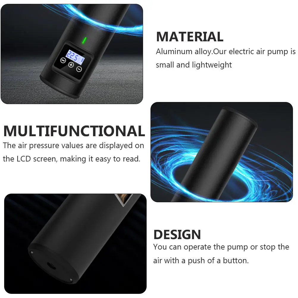 

Portable Electric Air Pump Wireless Rechargeable Tire Inflator With Usb Lcd Pressure Display For Car Pump