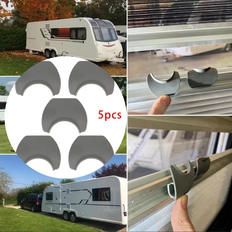 5PC For Horrex Duo Plisse Window Blind Fly Screen Catch Clip Fit Motorhomes Caravans Replacement Part Car Accessories