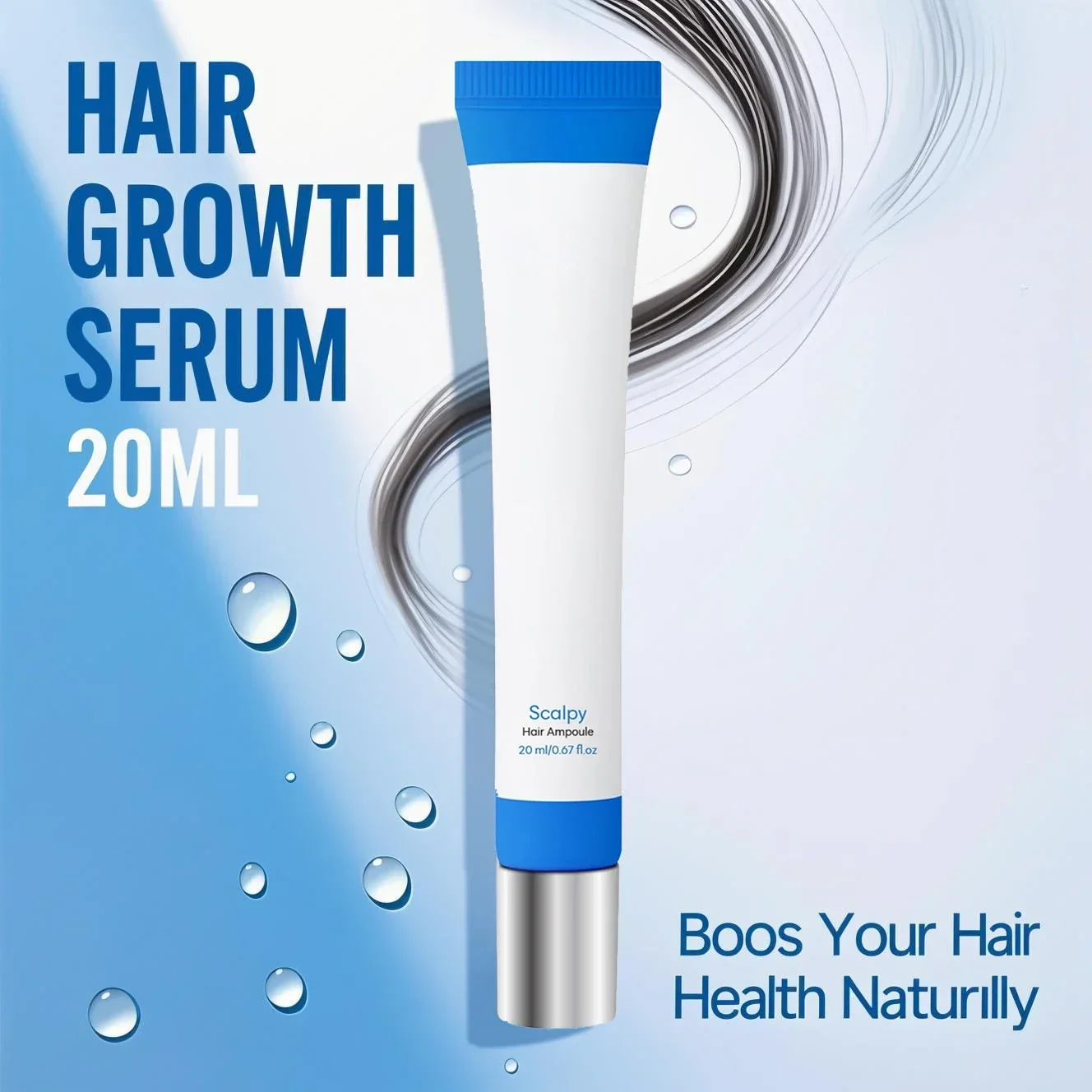 Suero Nutritivo para el Cuero Cabelludo con Queratina Hidrolizada 20ml - Hidrata y Fortalece el Cabello con Extractos de Plantas, Fórmula de Cuidado Diario