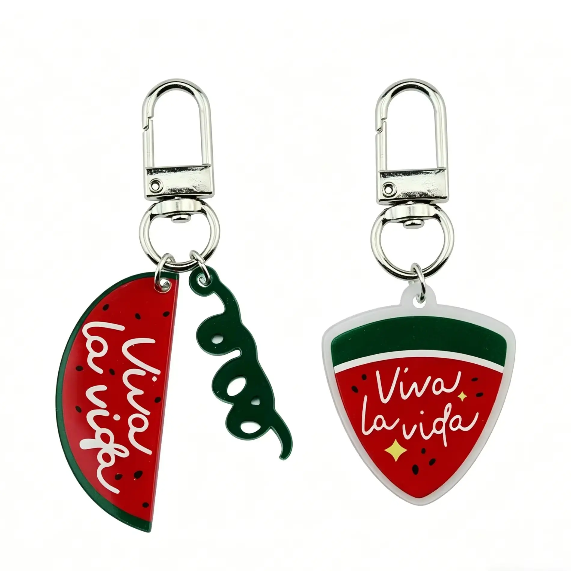 TV Twinkling Watermelon Cosplay Shining Watermelon Guitar Pick Props Choker Two-sided Pendant Keychain Jewelry Accessories ﻿