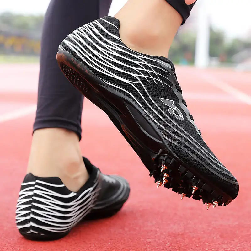 Zapatos de pista de campo al aire libre para hombres, zapatillas de salto largo de entrenamiento, peso ligero, Triple salto, deportivo, partido, Atlético