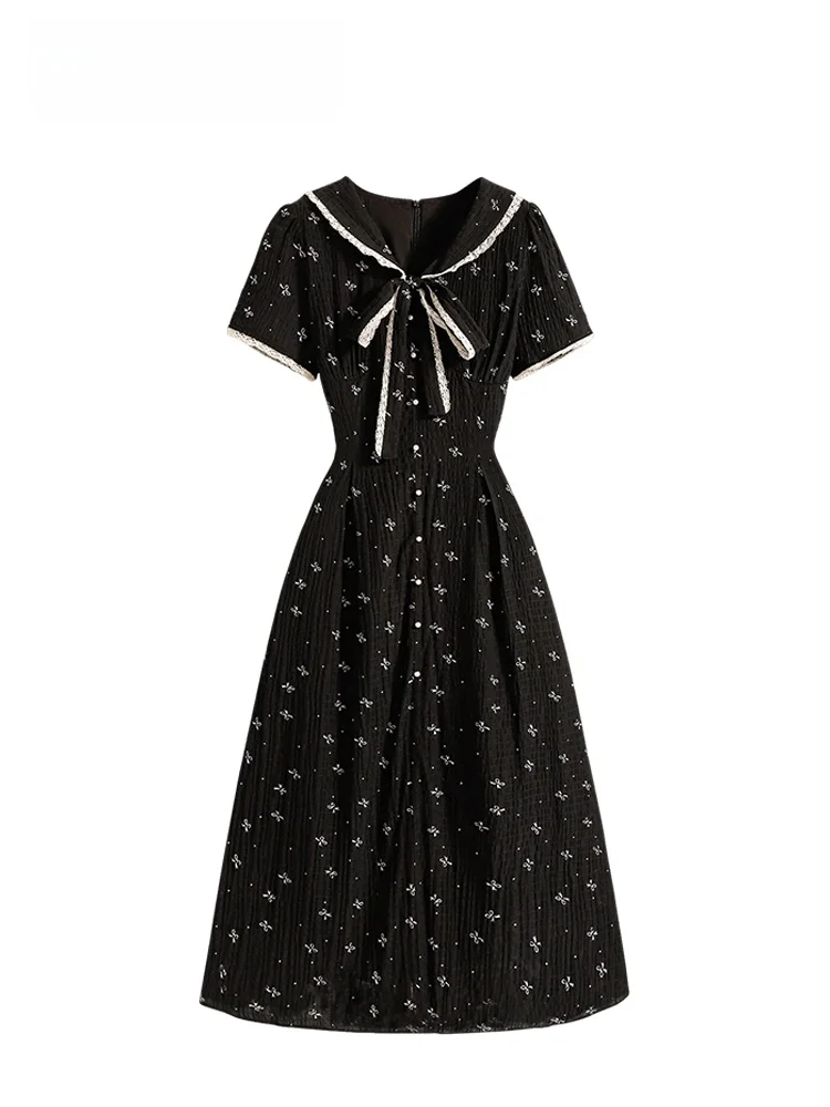 

CaraCLUB plus Size Floral Print Casual Dress Summer New Style Short Sleeve Doll Collar Women's Dress A-Line Long Dress
