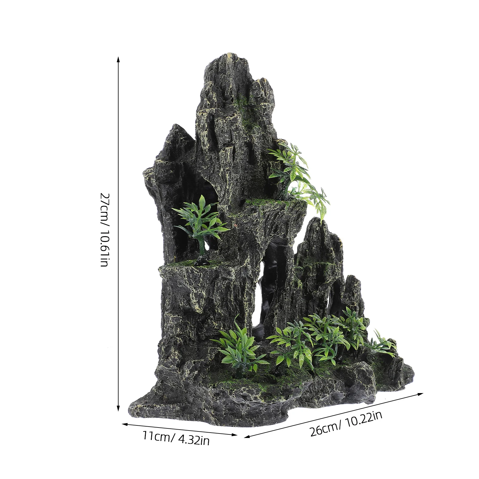Resin Artificial Hill Aquarium Decor Fish Tank Ornament Natural Lively Atmosphere Fine Workmanship Lightweight Compact