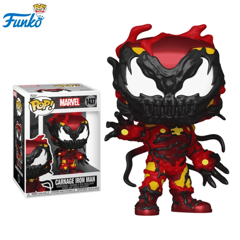 Marvel Funko Pop Comics & Super Heroes Carnage Iron Man Carnage Ghost Spider Toys for Boys Gift Collectible Model Ornaments - Image 4