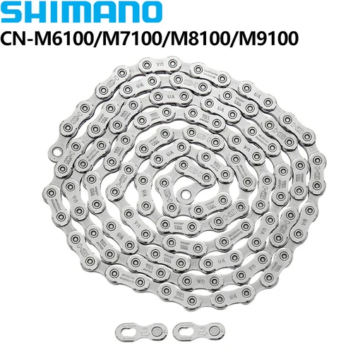 SHIMANO DEORE SLX XT XTR M6100 M7100 M8100 M9100 cadena de 12 velocidades para bicicleta de montaña 12S piezas de bicicleta de montaña con enlace rápido Original