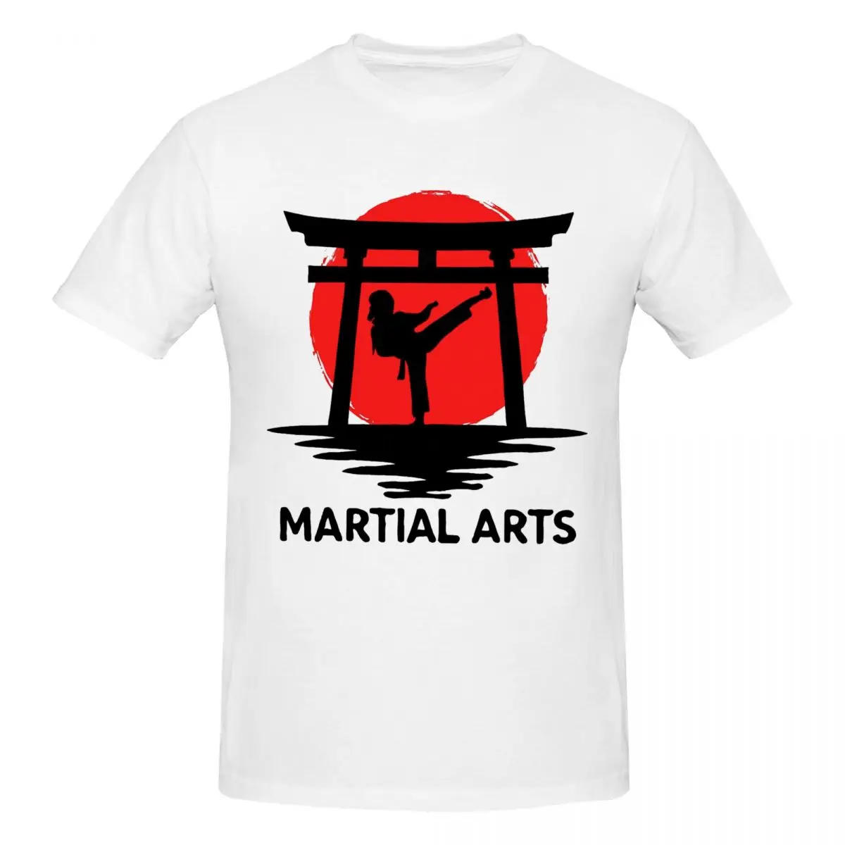 Men Sensei Japanese Flag Martial Arts Torii Gate Vintage Awesome T Shirt Vintage Plus Size O-neck Cotton Sleeve Tee Shirt