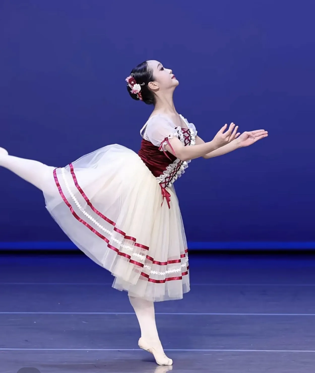 Kinderen Ballet Tutu Jurk Meisje Dans Rok Wijn Rode Vrouw Ballet Rok Ballet Prestaties Kleding Lange Prinses Jurk