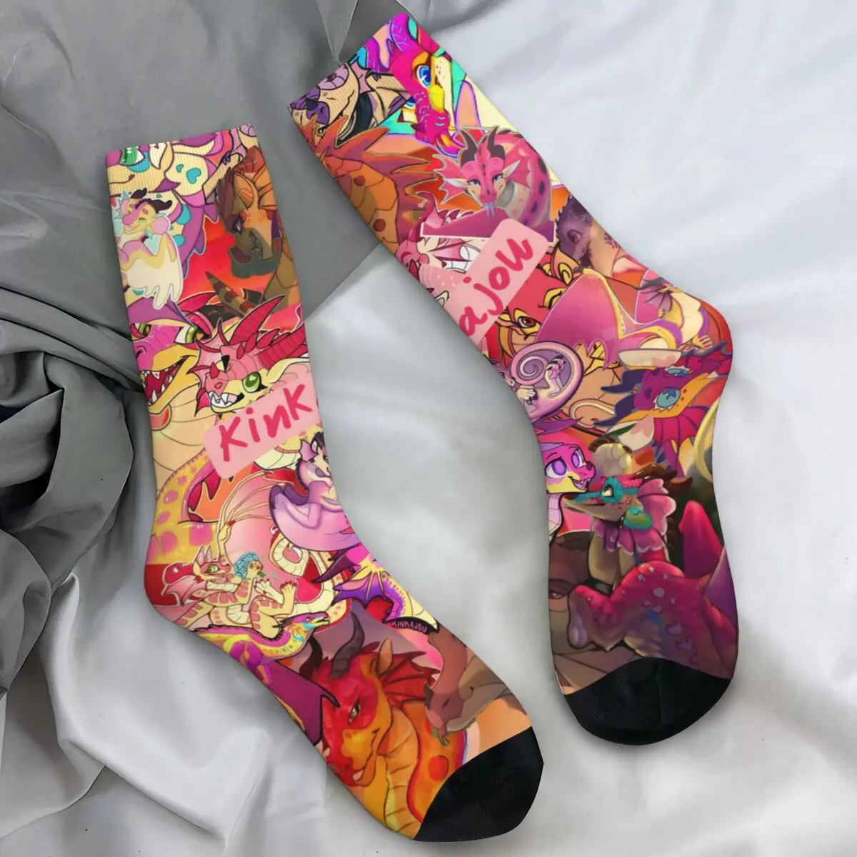 Носки Wings Of Fire Tsunami Glory And Sunny Dragon, модные чулки унисекс, дышащие велосипедные носки, весенние антибактериальные носки