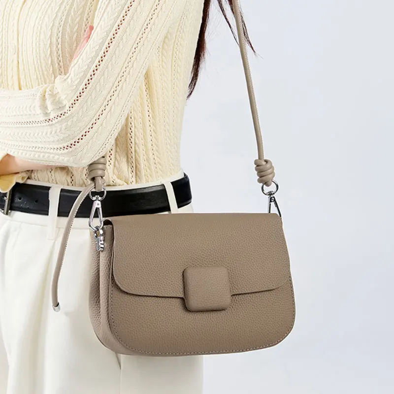 

Fashionable Women's Square Bag Luxury Designer Genuine Leather Women Shoulder Bags High Quality Simple Cowhide Crossbody Bag