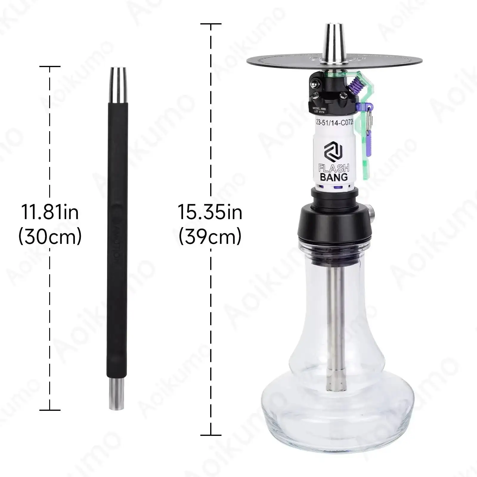 New Germany Flash Bang High-end Hookah Set Bar KTV 304 Stainless Steel Hookah