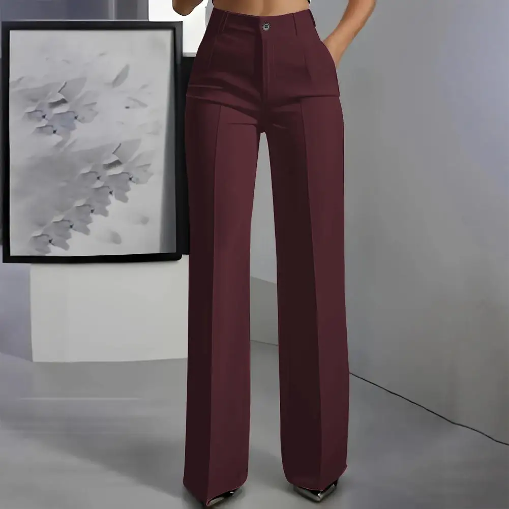 2026 Women Suit Straight Leg Suit Pants High Waist Versatile Business Commuting Pants draped straight-cut simple suit Trousers