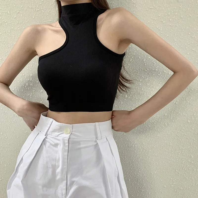 Women Camisoles with Built-in Bra Casual Sexy Off Shoulder Halter Tanke Top