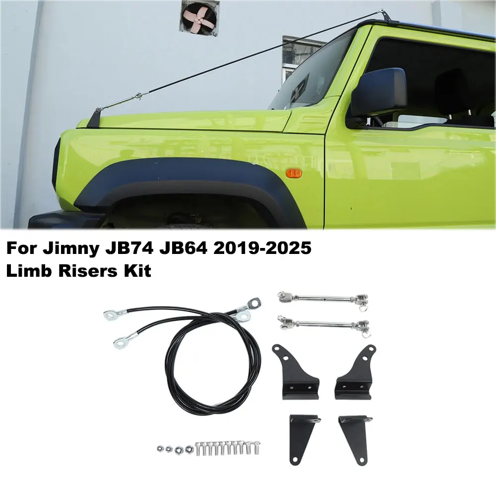 

For Jimny JB64 JB74 2019-2025 Limb Risers Kit for Suzuki Jimny Obstacle Eliminate Rope Protector