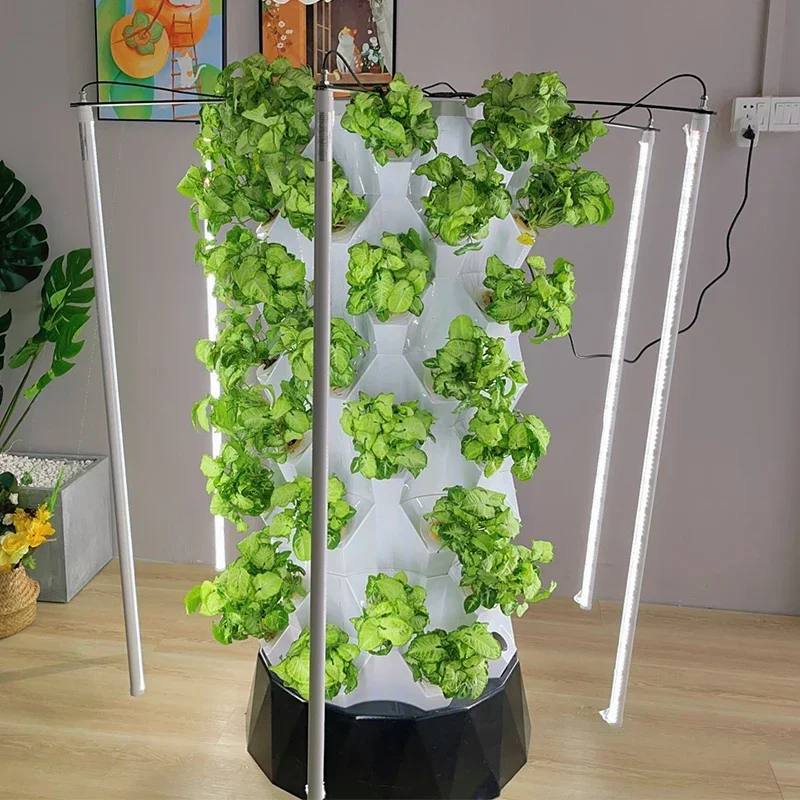 Commercial hydroponic tower vertical hydroponic growing system for home