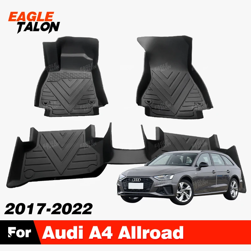 Custom TPE Car Floor Mat For Audi A4 Allroad 2017-2022 21 20 19 18  Full Set Carpet Cover Interior Protector Accessories Parts