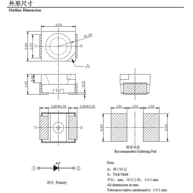 LED RGBデイダイオードランプ,500個,赤,青,緑,白,黄色,rgb,サイズ3528,発光,高品質,1210