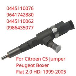 0445110076 9641742880 0445110062 For Citroen C5 Jumper Peugeot Boxer Fiat 2.0 HDi 1999-2005 New Diesel Fuel Injector
