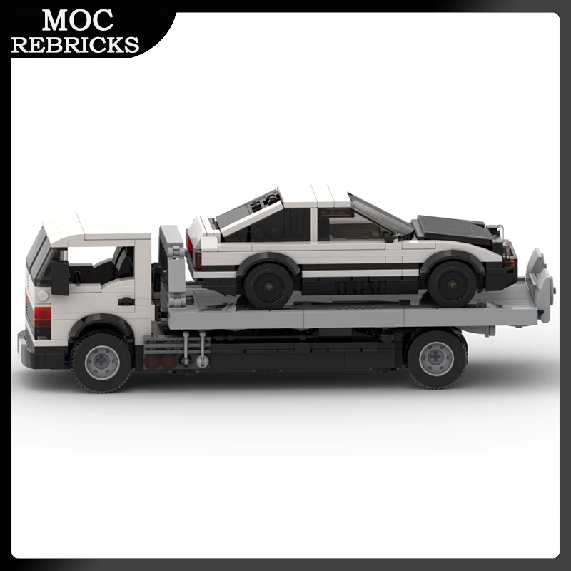 City Vehicles Series Rescue Flatbed Trailer Personnel Carrier MOC Building Block Educational Model Brick Toys Children Gifts