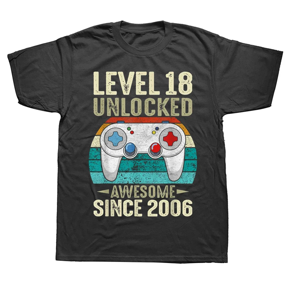 

Summer Vintage Limited Edition Gamer Men 18th 18 Years Old Birthday Party Fashion Tshirt Hot S M Gift Classic Top Tee