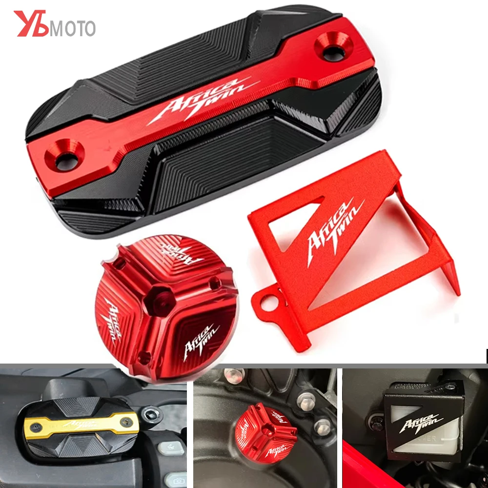 For HONDA Africa Twin 1100 1000 CRF 1000 1L CRF1100L CRF1000L Motorcycle Accessories Brake Fluid Reservoir Cover Engine Oil Cap