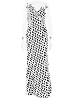 JULISSA MO Sexy Backless  Print Dots Flower Women Maxi Dress Spaghetti Strap Evening Dress Autumn Skinny Elegant Party Clubwear - Image 6