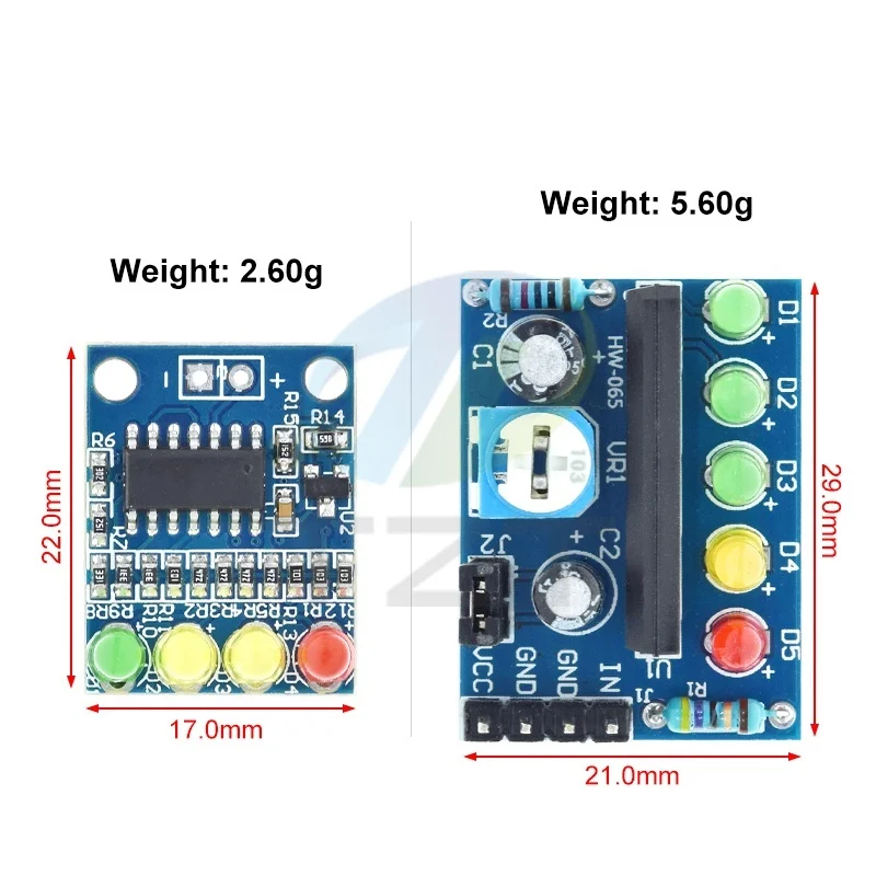 DC 3.5V-16V KA2284 Power Audio Voltage Level Indicator Battery Capacity Indicator Red Green LED for Voltmeter Volume VU Meter
