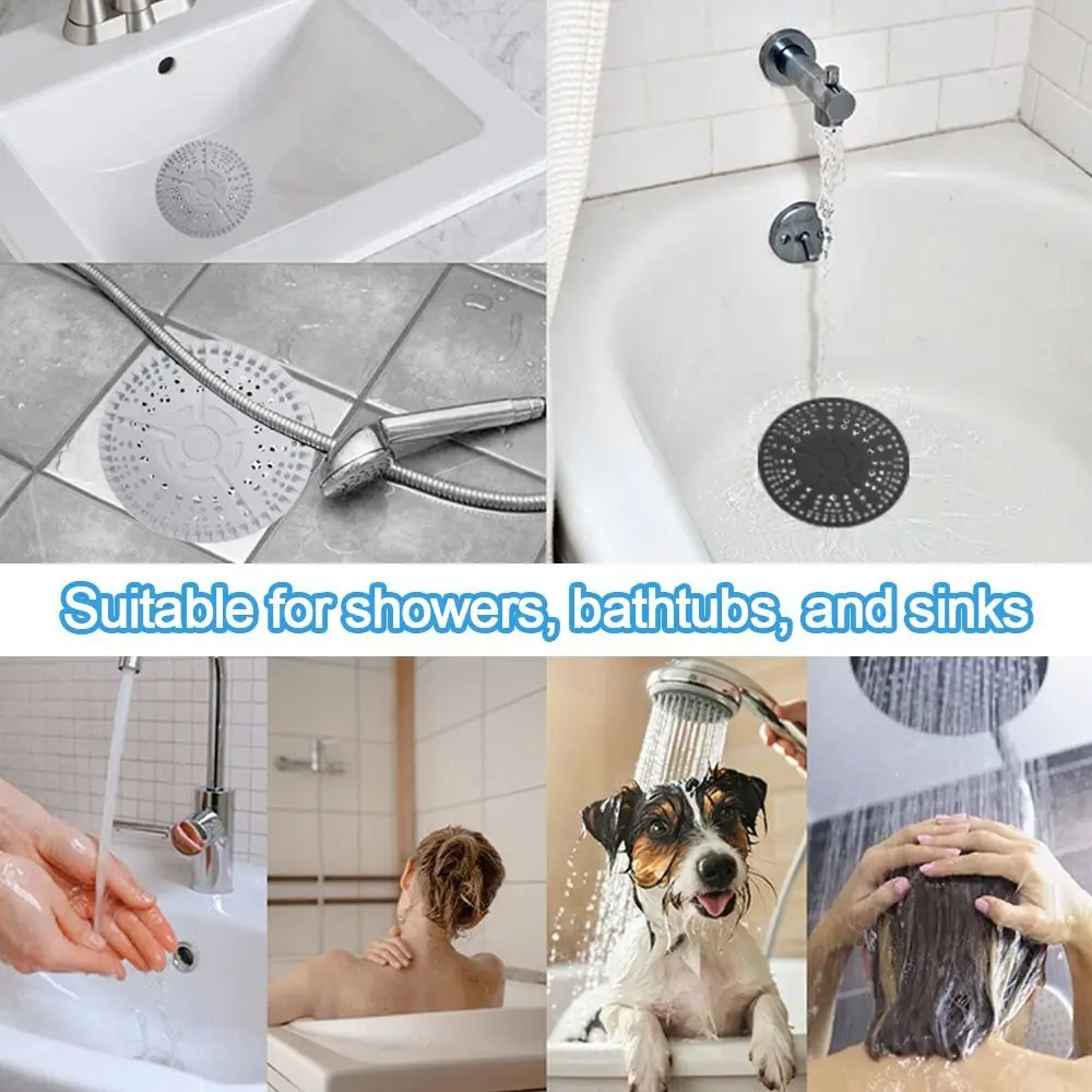 Useful Anti-blocking Floor Drain Cover Round Shape Hair Clean Up Shower Drain Pad Waste Catcher Kitchen Bathroom Accessories