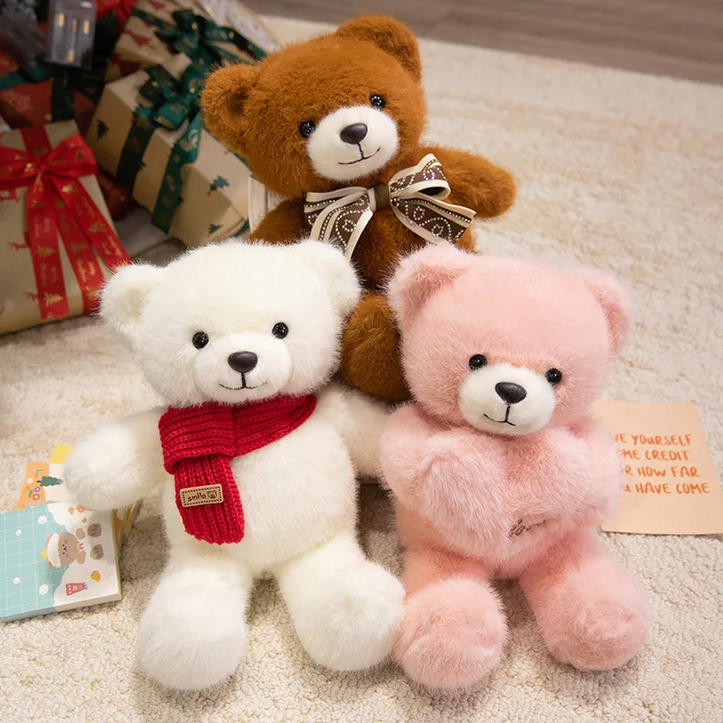

Cute Bears Stuffed Plush Toys Bear Animal Plushies Dolls Soft Bear Valentine's Day Gifts Kids Birthday Home Decor Party