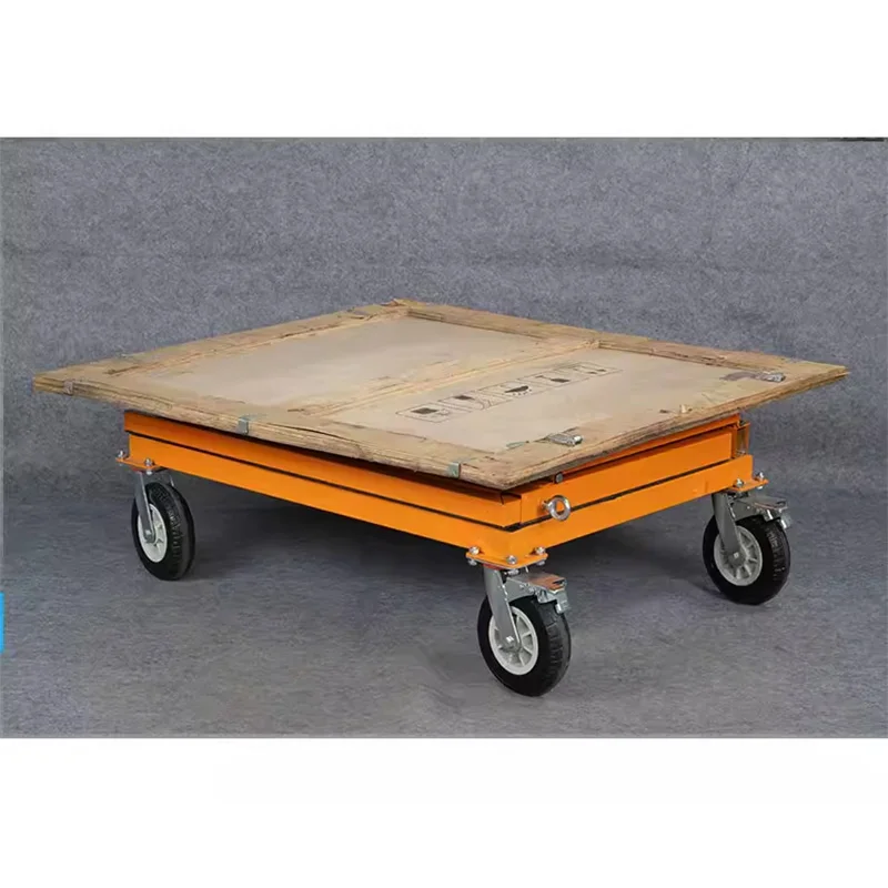 

Glass Handling Cart Height-Adjustable New Model with Four-Way Swivel Wheels Flat Universal Wheels Construction Site (Customized)
