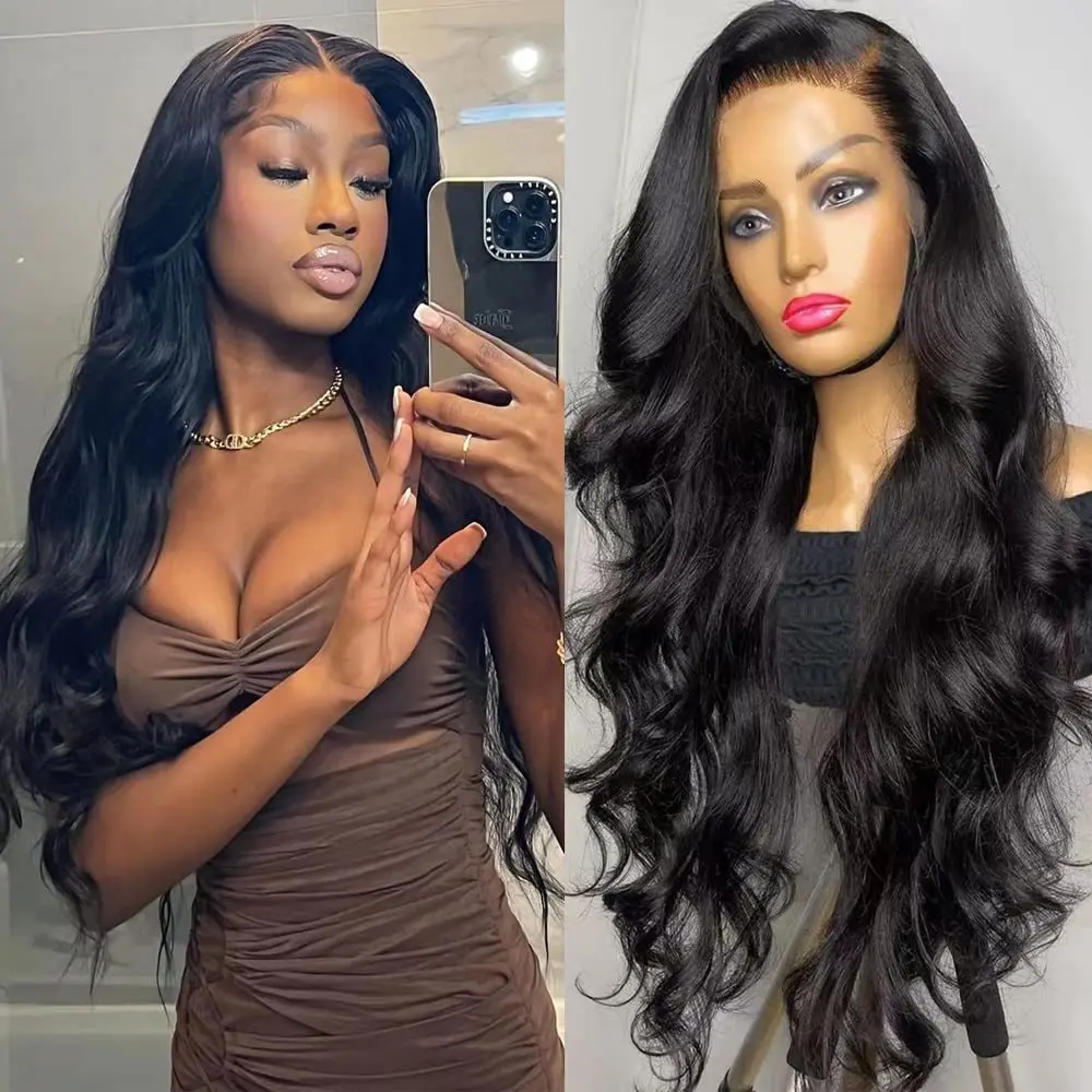 

Модный женский парик с передней кружевной вставкой, длинные кудрявые волосы с крупными волнами, из синтетического волокна, с шапочкой-основой