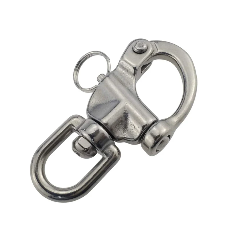 Swivel Eye Snap Shackle 316 Stainless Steel Heavy Duty Swivel Eye Snap Shackle With Quick Release For Robust Marine Use
